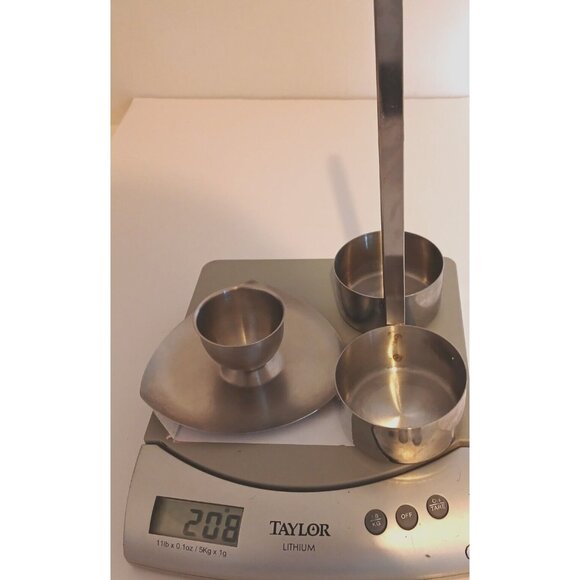 Vintage Stainless Steel 18/8 Taper /Thin Candle Holder & Oil Vinager Holder Lot - Picture 7 of 13